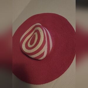 Magid Hats pink white stripped floppy hat